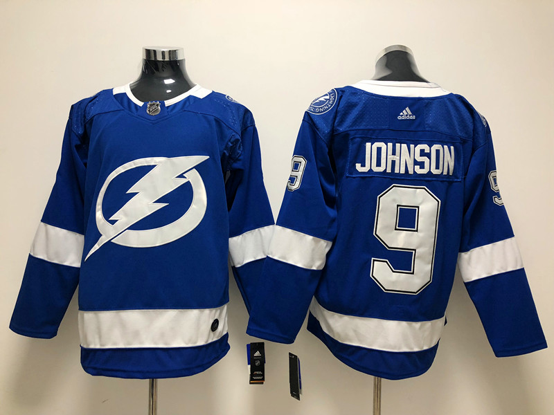 Men's Tampa Bay Lightning Tyler Johnson #9 Blue Jersey